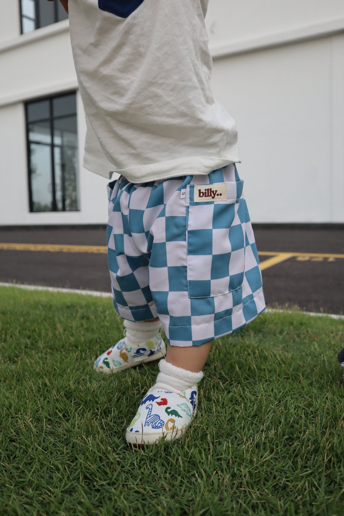 CHECKERED CARGO BAGGY PANTS